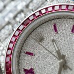 Rolex DateJust Copies Watches Ruby + Diamond Moissanite Custom 41mm - Image 6