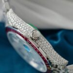 Rolex DateJust Copies Watches Ruby + Diamond Moissanite Custom 41mm - Image 8