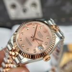 Rolex DateJust Women Demi Rose Gold Replica Watches Pink Dial THB Factory 31mm - Image 4