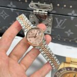 Rolex DateJust Women Demi Rose Gold Replica Watches Pink Dial THB Factory 31mm - Image 2