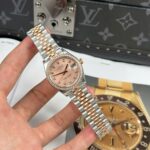 Rolex DateJust Women Demi Rose Gold Replica Watches Pink Dial THB Factory 31mm - Image 2