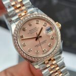 Rolex DateJust Women Demi Rose Gold Replica Watches Pink Dial THB Factory 31mm - Image 6