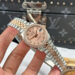 Rolex DateJust Women Demi Rose Gold Replica Watches Pink Dial THB Factory 31mm - Image 3