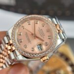 Rolex DateJust Women Demi Rose Gold Replica Watches Pink Dial THB Factory 31mm - Image 5