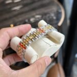 Rolex DateJust Replica Watch Demi Gold Green Leaf Dial 31mm - Image 6