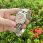 Rolex DateJust Replica Watch Demi Pink Dial EW Factory 41mm - Image 4