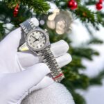 Rolex Fake Watch DateJust White Dial Custom Benzel Moissanite Diamonds 31mm - Image 4