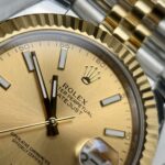 Rolex DateJust Replica Watch Yellow Dial EW Factory 36/41mm - Image 4