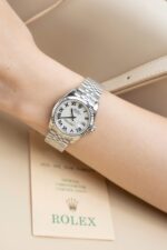 Rolex DateJust Lady Fake Watch White Dial Roman Numerals 31mm - Image 6