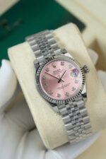 Rolex DateJust Lady Replica Watch Pink Dial Jubilee Strap 31mm - Image 2