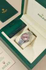 Rolex DateJust Lady Replica Watch Pink Dial Jubilee Strap 31mm - Image 4