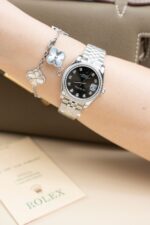 Rolex DateJust Lady Clone Watch Gray Dial Jubilee Strap 31mm - Image 5