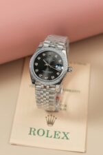 Rolex DateJust Lady Clone Watch Gray Dial Jubilee Strap 31mm