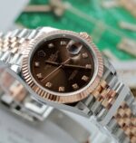 Rolex DateJust Chocolate Dial Imitation Watches 18K Gold Wrapped Custom GM Factory 36mm - Image 4