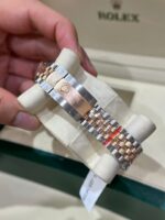 Rolex DateJust Dial Chocolate Replica Watch Custom Gold Wrapped GM Factory 41mm - Image 8