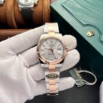Rolex DateJust Silver Gold Dial Replica 1:1 Watch Demi Clean Factory 41mm