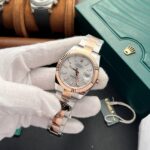 Rolex DateJust Silver Gold Dial Replica 1:1 Watch Demi Clean Factory 41mm - Image 3