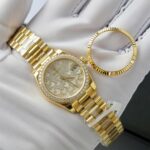 Rolex DateJust Butterfly Dial Custom Gold Wrapped 18K + Diamonds Moissanite 31mm - Image 2
