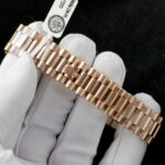 Rolex DateJust Butterfly Dial Copies Watches Rose Gold Wrapped 18K + Diamonds Moissanite 31mm - Image 10