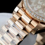 Rolex DateJust Butterfly Dial Copies Watches Rose Gold Wrapped 18K + Diamonds Moissanite 31mm - Image 7