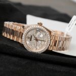 Rolex DateJust Butterfly Dial Copies Watches Rose Gold Wrapped 18K + Diamonds Moissanite 31mm - Image 3
