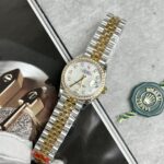 Rolex Best Replica Watch DateJust Mother of Pearl Dial Demi Gold Dial 31mm