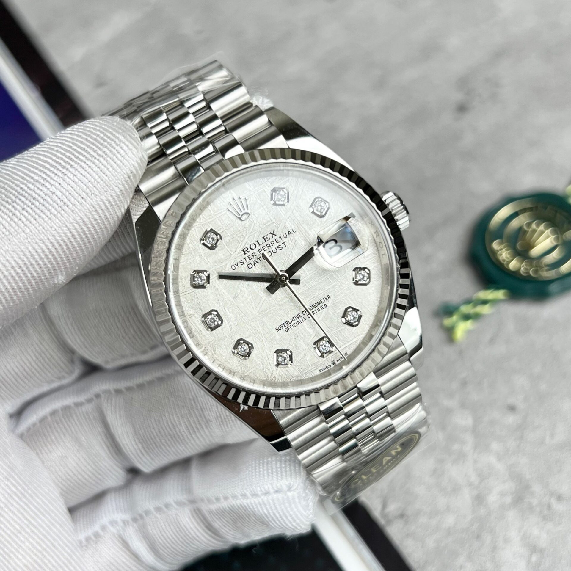 Dong-Ho-Rolex-DateJust-Mat-Thien-Thach-Nha-May-Clean-41mm-2.jpg Rolex DateJust Replica 11 Watch Meteorite Dial Clean Factory 41mm - Image 1