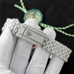 Rolex DateJust Blue Dial Copies Watches Custom Moissanite Diamonds 36mm - Image 10