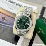 Rolex DateJust Green Dial Copies Watch Moissanite Diamonds Custom Clean Factory 41mm - Image 3