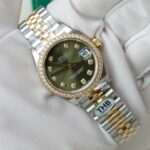 Rolex DateJust Green Dial Replica Watches Bezel Diamonds CZ THB Factory 31mm - Image 2