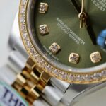 Rolex DateJust Green Dial Replica Watches Bezel Diamonds CZ THB Factory 31mm - Image 7