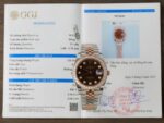 Rolex DateJust  Men Chocolate Dial Replica Watches Bezel Diamonds Moissanite Clean Factory 41mm