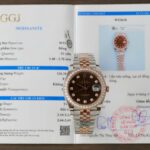 Rolex DateJust  Men Chocolate Dial Replica Watches Bezel Diamonds Moissanite Clean Factory 41mm