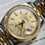 Rolex DateJust Clone Watch Yellow Dial EW Factory 36/41mm - Image 3