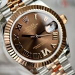 Rolex DateJust Replica Watch Gold Wrapped Chocolate Dial GM 31mm - Image 3