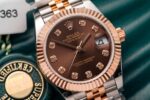 Rolex Best Replica Watch DateJust Gold Wrapped Chocolate Dial 31mm - Image 3