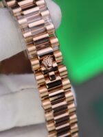 Rolex DateJust Women Copies Watches Gold Wrapped Chocolate Dial GM Factory 28mm - Image 9