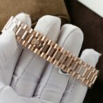 Rolex DateJust Women Custom Gold Wrapped + Ruby Baguette + Diamonds Moissanite 31mm - Image 10