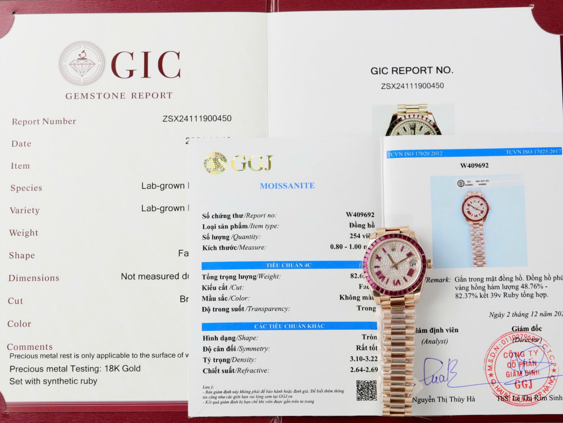 Dong-Ho-Rolex-DateJust-Nu-Che-Tac-Boc-Vang-That-Ruby-Baguette-Moissanite-31mm-8.jpg Rolex DateJust Women Custom Gold Wrapped + Ruby Baguette + Diamonds Moissanite 31mm - Image 1