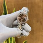 Rolex DateJust Women-s High Quality Fake Watch With Diamonds Chocolate Dial 31mm - Image 2