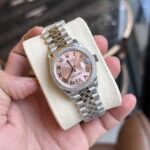 Rolex DateJust With Diamonds Pink Dial Replica Women-s Watch EW 31mm - Image 3