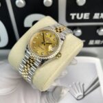 Rolex DateJust Women-s Replica Watch With Stone Bezel Champagne Dial EW Factory 31mm - Image 3