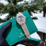 Rolex DateJust Replica Watch With Moissanite Diamonds Demi Gold 31mm - Image 2