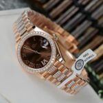 Rolex DateJust Women Dial Chocolate Copies Watches Custom Moissanite Diamonds + 18K Gold Wrapped 31mm - Image 4