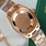 Rolex DateJust Women Dial Chocolate Copies Watches Custom Moissanite Diamonds + 18K Gold Wrapped 31mm - Image 8