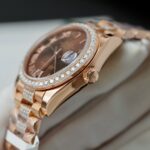 Rolex DateJust Women Dial Chocolate Copies Watches Custom Moissanite Diamonds + 18K Gold Wrapped 31mm - Image 7