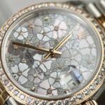 Rolex DateJust Replica Watch Flower Dial With Diamond Bezel 31mm - Image 4