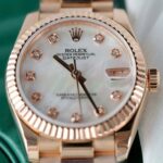 Rolex DateJust Women MOP Dial High End Watch Replicas Rose Gold Wrapped Custom 31mm - Image 4
