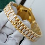 Rolex DateJust Women Dial Yellow Imitation Watches Gold Wrapped + Moissanite Diamonds GMF 31mm - Image 9