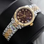 Rolex DateJust Wine Dial Replica Watch Jubilee Strap THB Factory 31mm - Image 4